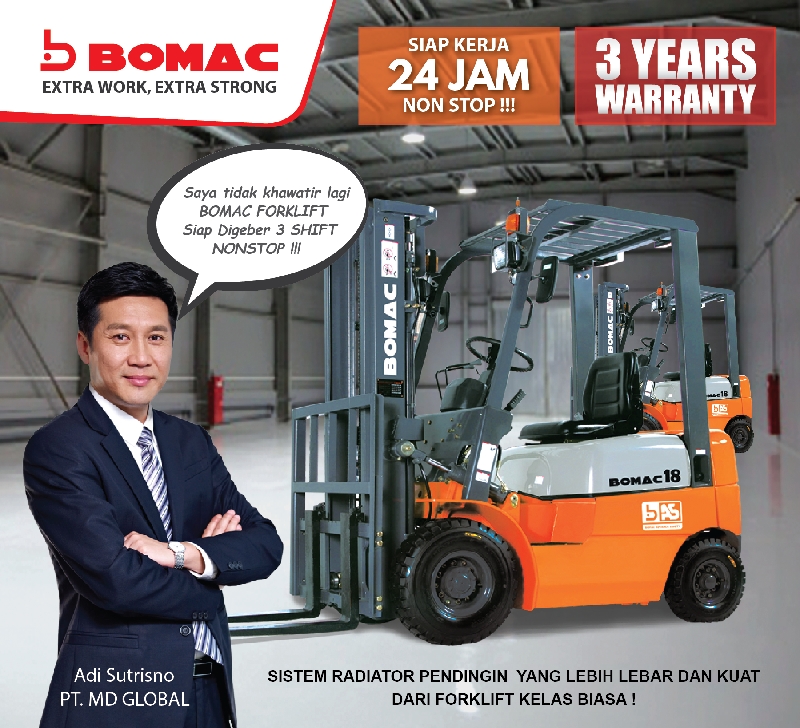 Bomac Forklift Banner Product